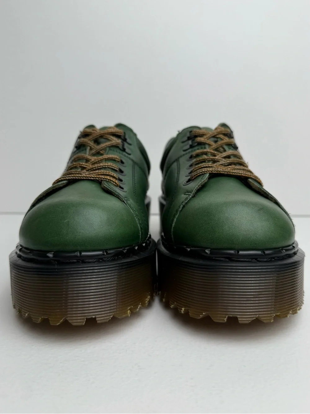 Vintage Dr. Martens England Green Envy Platform Oxfords UK 7